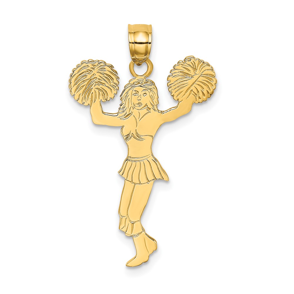 Picture of Finest Gold 10K Yellow Gold Cheerleader with Pom-Poms Charm