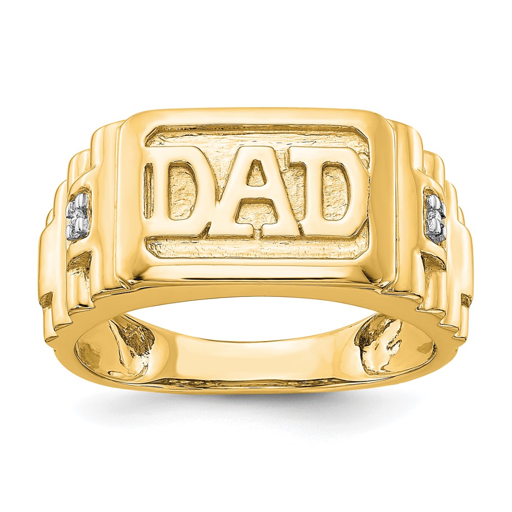 Picture of Finest Gold 14K AA Diamond Mens Ring&#44; Size 11