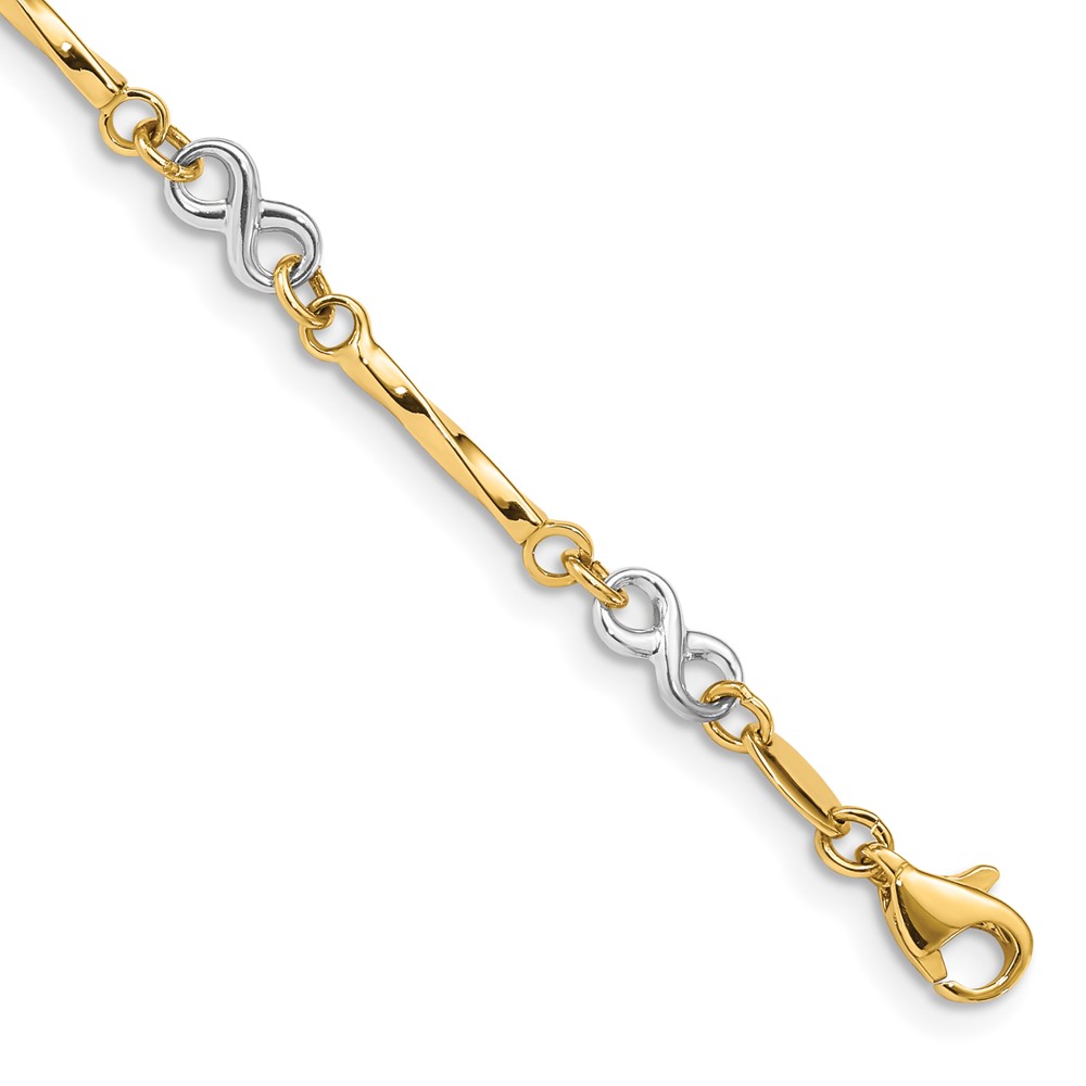 Picture of Finest Gold 14K Two-Tone Fancy Link 7.5 in. Bracelet