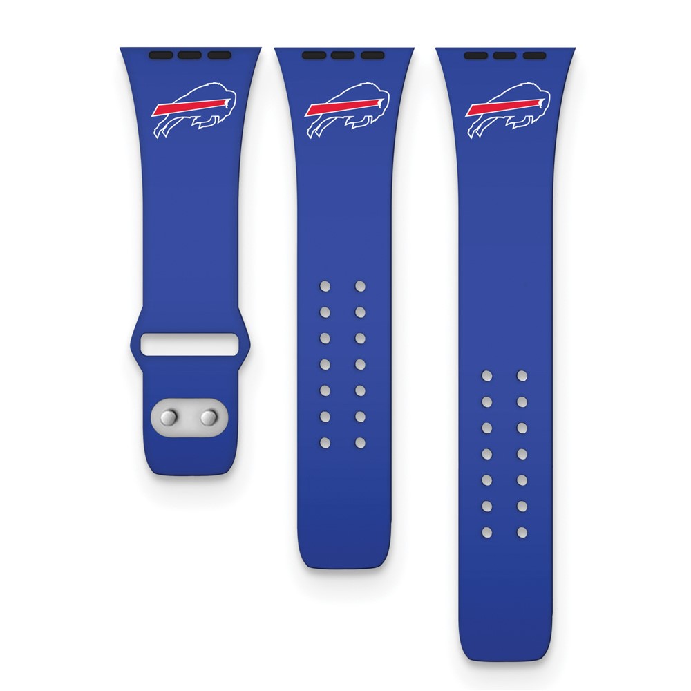 Picture of Quality Gold BA432-S-38 Gametime 38-40 mm Buffalo Bills Blue Silicon Band-Fits Apple Watch&#44; Blue