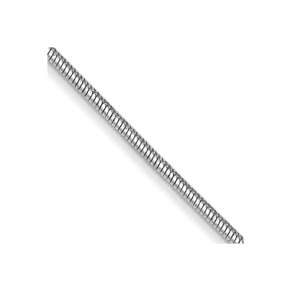 14K White Gold 0.8 mm Round 16 in. Snake Chain -  Finest Gold, UBSWSNA060-16