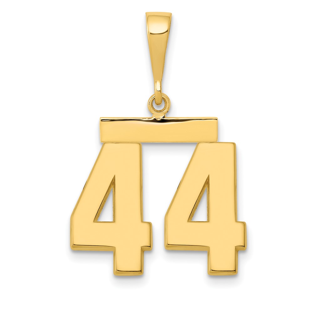 Picture of Finest Gold  14K Yellow Gold Medium Polished Number 44 Charm