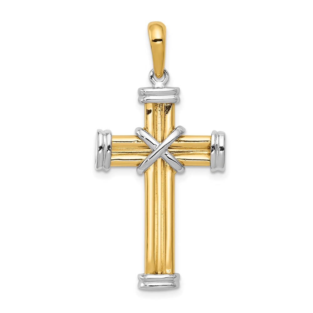 Picture of Finest Gold 14K Two-tone Latin Cross Pendant