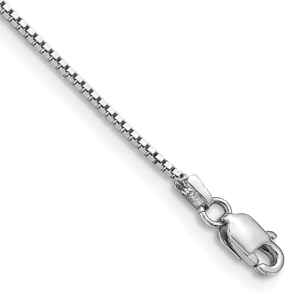 Picture of Finest Gold 14K White Gold 0.95 mm Box Chain 7 in. Bracelet