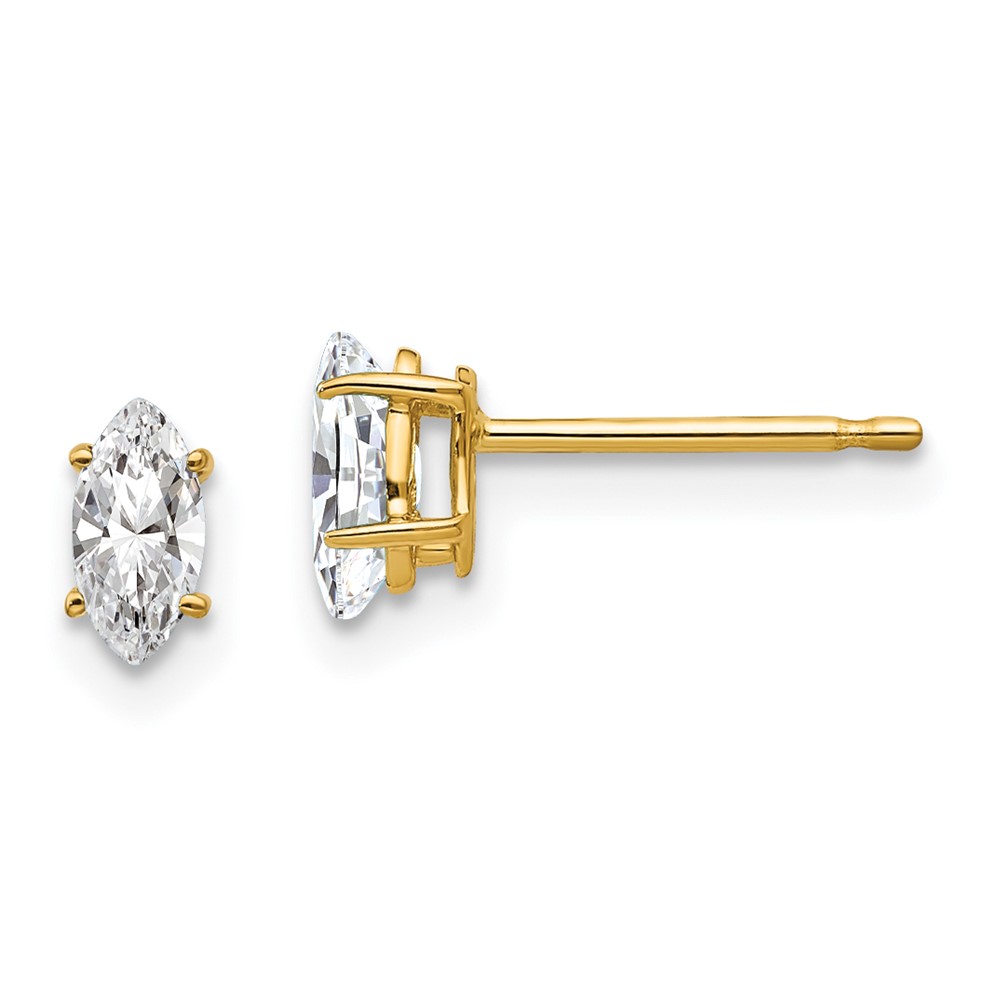 Picture of Finest Gold 5 x 2.5 mm 14K Marquise Cubic Zirconia Earring&#44; Yellow