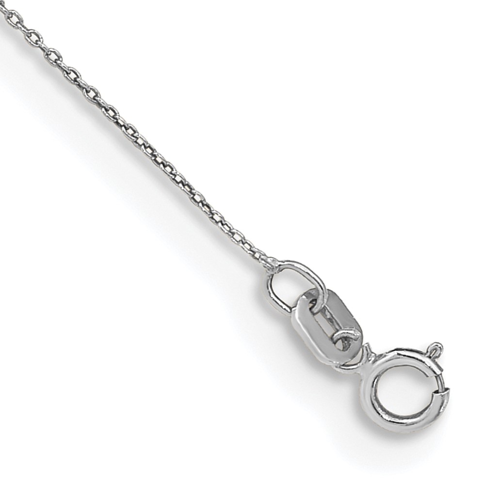 Picture of Finest Gold 14K White Gold 10 in. 0.75 mm Cable Pendant Chain Anklet