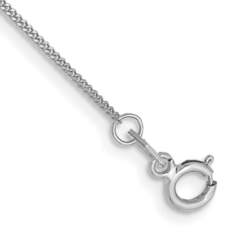 Picture of Finest Gold 14K White Gold 10 in. 0.9 mm Curb Chain Anklet