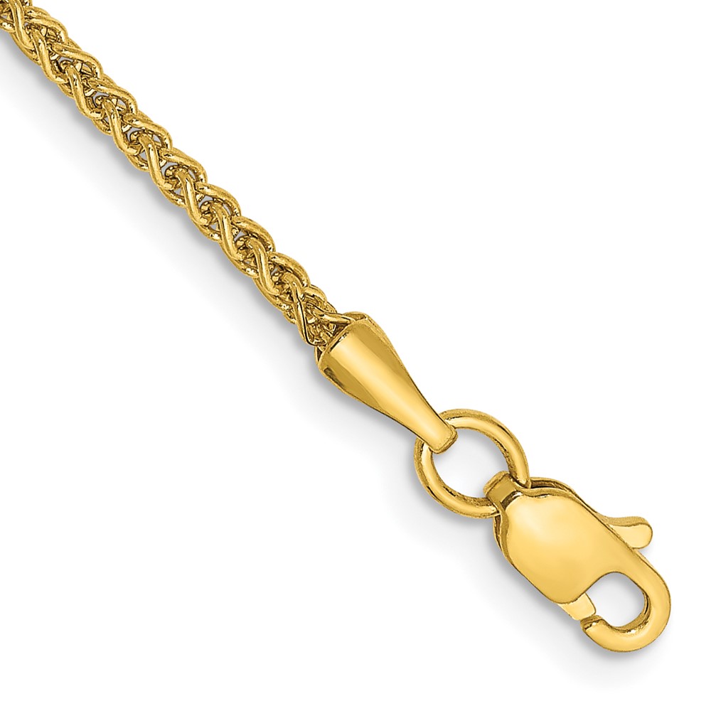 Picture of Finest Gold 14K Yellow Gold 9 in. 1.55 mm Semi-Solid Wheat Chain Anklet