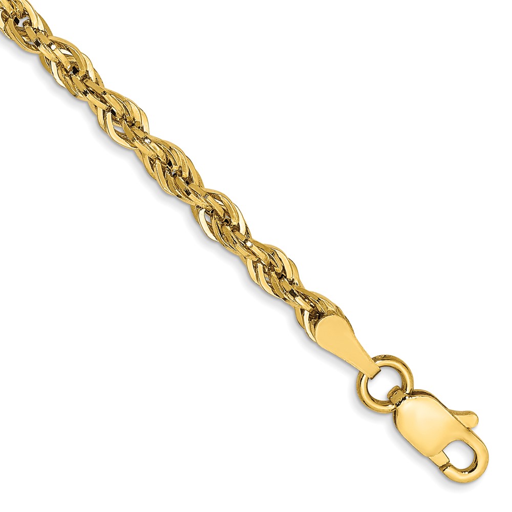 Picture of Finest Gold 14K Yellow Gold 10 in. 2.8 mm Semi-Solid Rope Chain Anklet
