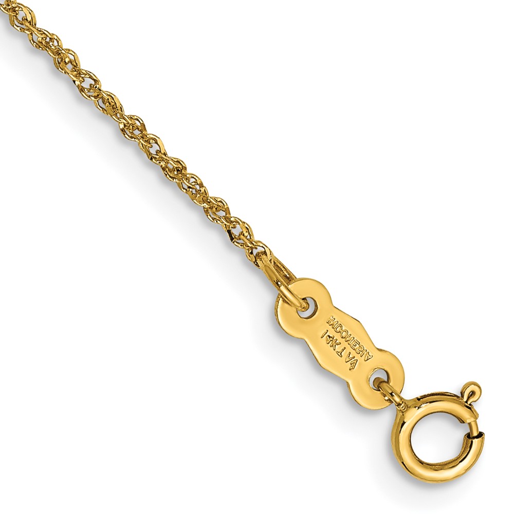 Picture of Finest Gold 14K Yellow Gold 10 in. 1.1 mm Ropa Chain