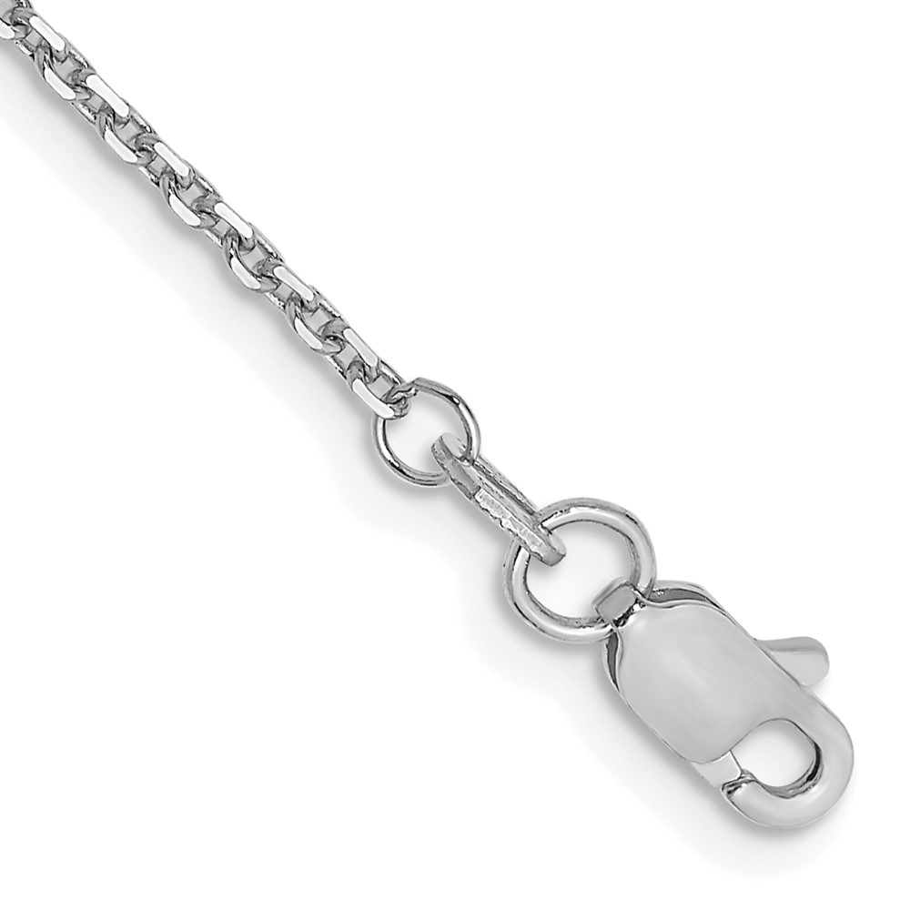 Picture of Finest Gold 14K White Gold 10 in. 1.4 mm Diamond-Cut Round Open Link Cable Chain
