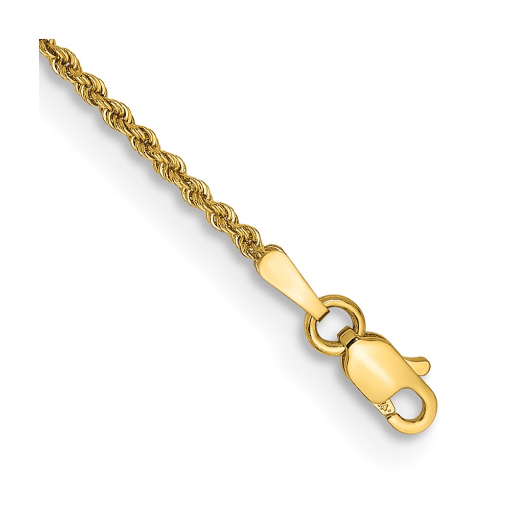 Picture of Finest Gold 14K Yellow Gold 1.50 mm Regular Rope Chain 5.5 in. Bracelet