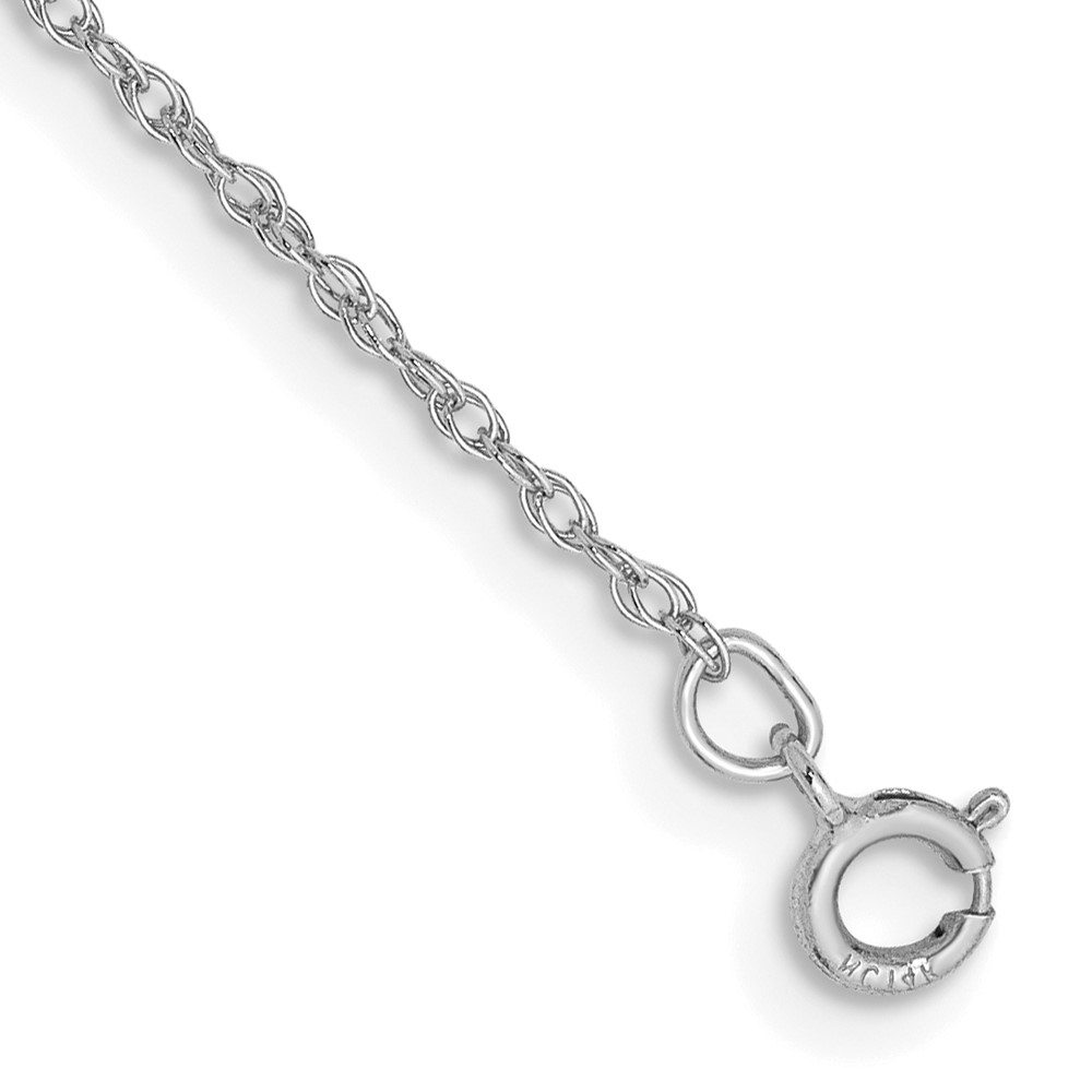 Picture of Finest Gold 14K White Gold 0.8 mm Polished Light Baby Rope Chain 5.5 in. Bracelet