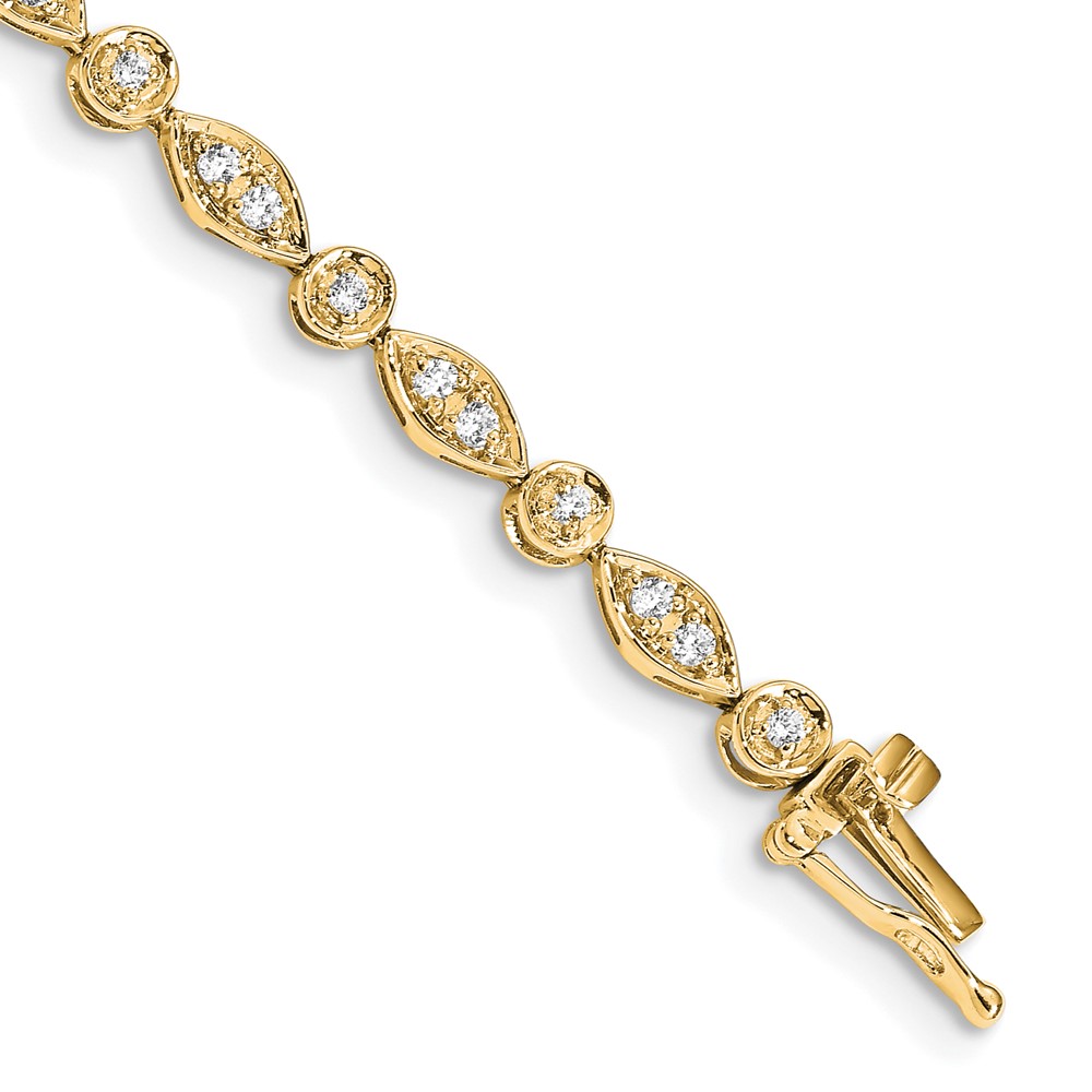 Picture of Finest Gold 14K Yellow Gold Diamond Bracelet