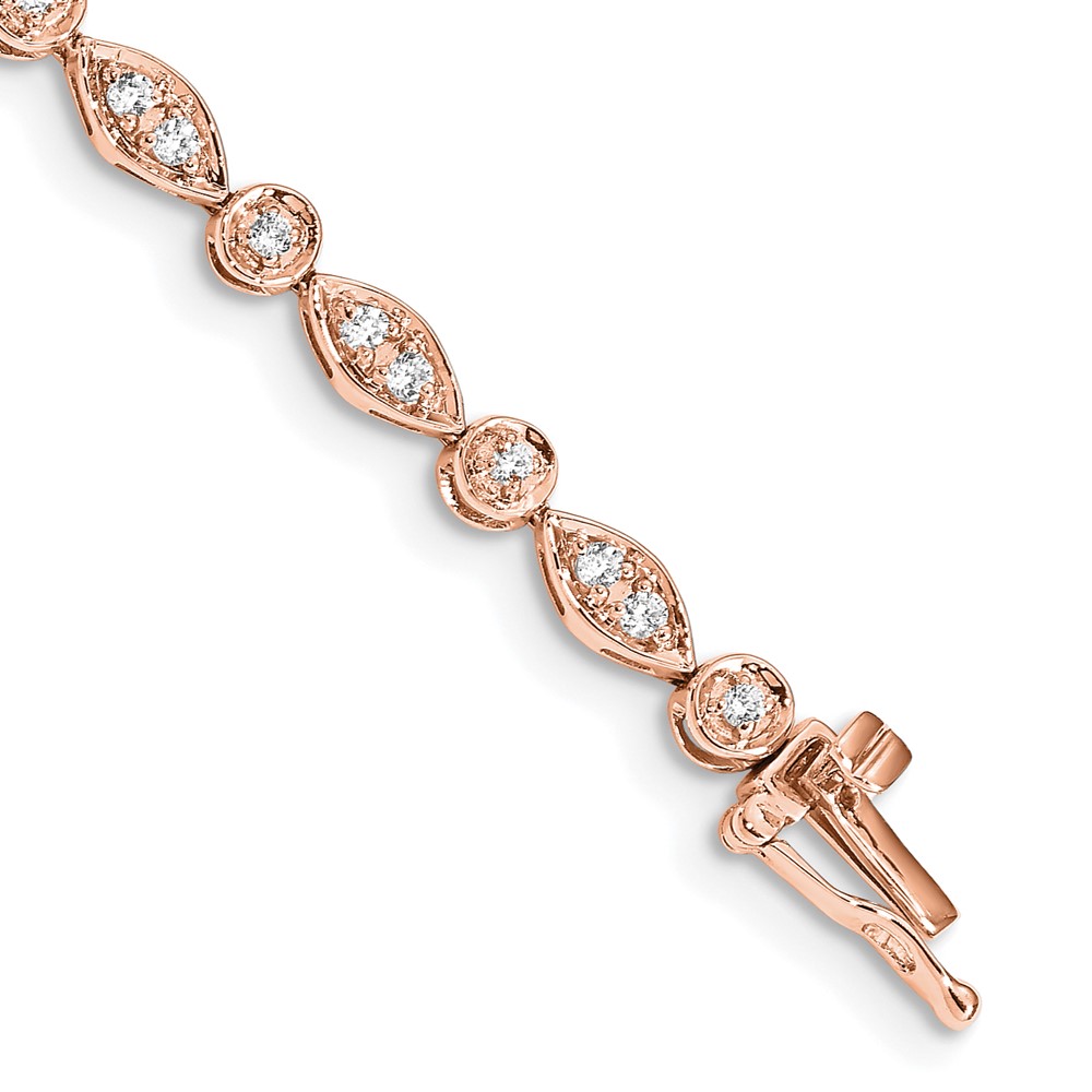 Picture of Finest Gold 14K Rose Gold Diamond Bracelet