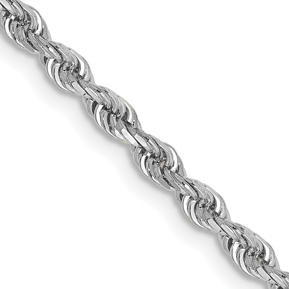 Picture of Finest Gold 24 in. 2.75 mm 14K White Gold Diamond-Cut Quadruple Rope Chain