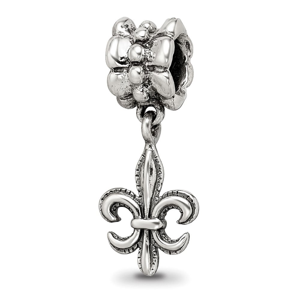 Picture of Finest Gold Sterling Silver Reflections Fleur De Lis Dangle Bead