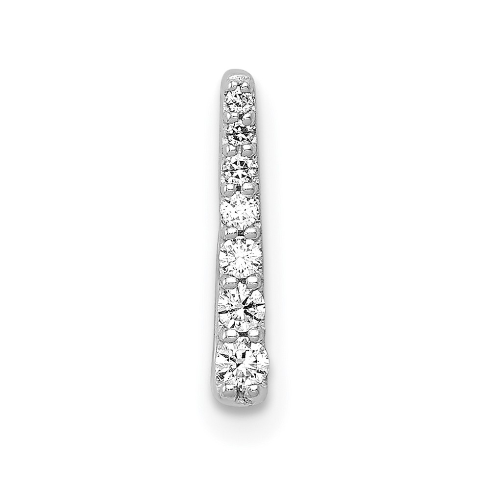 Picture of Finest Gold 14K White Gold 0.1 CTW Diamond Fancy Chain Slide Pendant