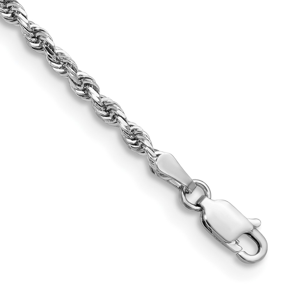 Picture of Finest Gold 14K White Gold 2.75 mm D-C Quadruple Rope Chain Anklet