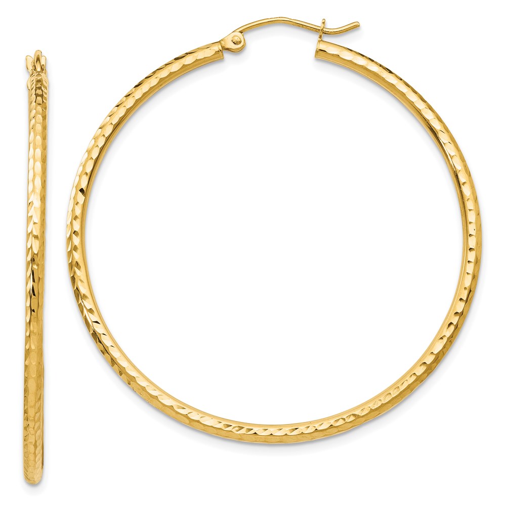 Gold Classics(tm) 14kt. Gold Diamond Cut 45mm Hoop Earrings -  Fine Jewelry Collections, TC237
