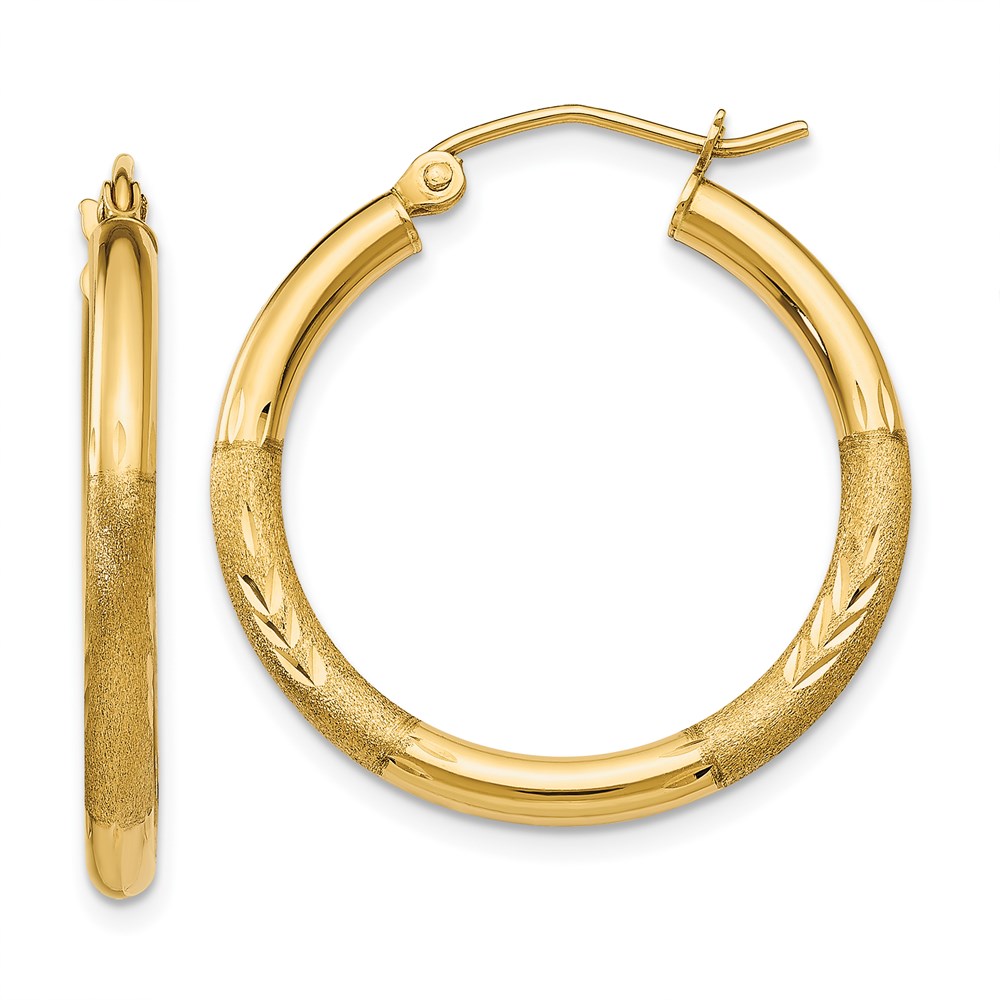 Gold Classics(tm) 14kt. Gold 24mm Polished Hoop Earrings -  Fine Jewelry Collections, TC244