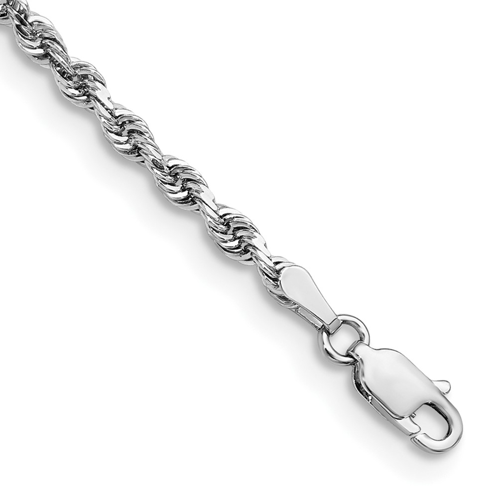 Picture of Finest Gold 14K White Gold 3.0 mm D-C Quadruple Rope Chain Anklet
