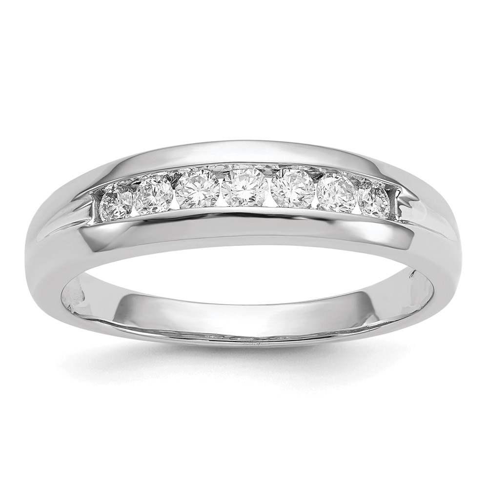 Picture of Quality Gold RM5780-033-WA 14K White Gold Diamond Mens Channel Ring - Size 10
