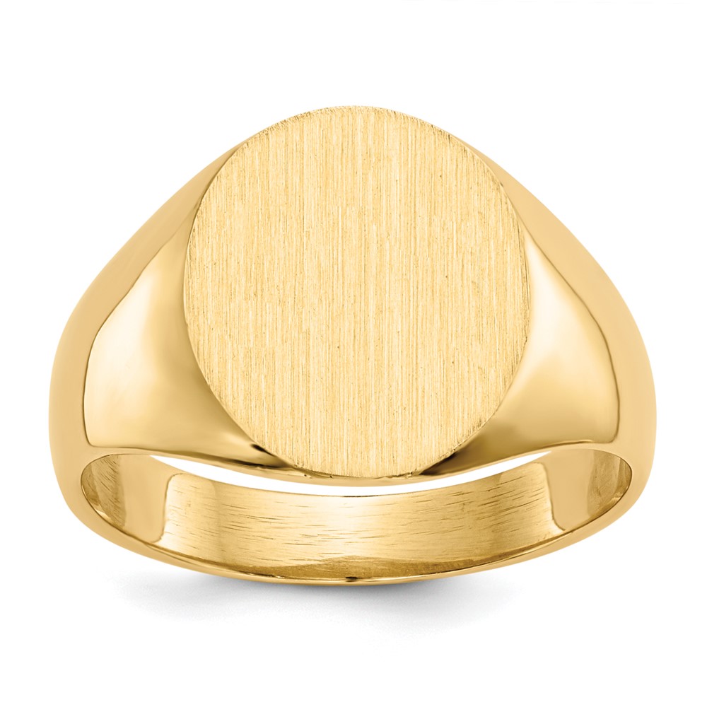 Picture of Quality Gold RS116 14K Yellow Gold 13 x 11.5 mm Open Back Mens Signet Ring - Size 10