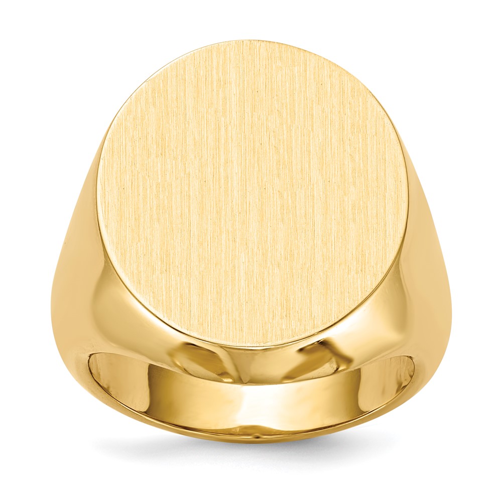 Picture of Finest Gold 14K 20.0 x 18.0 mm Closed Back Mens Signet Ring&amp;#44; Size 10