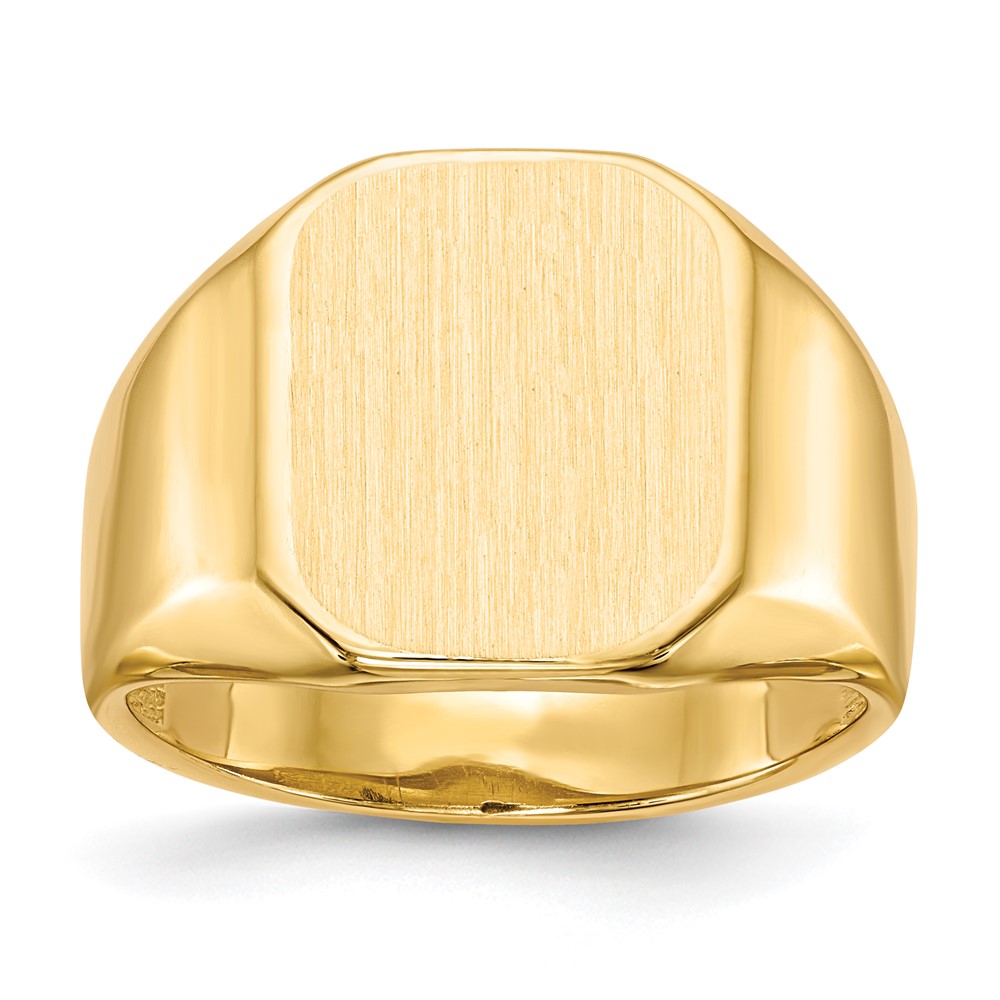Picture of Finest Gold 14K 15.5 x 13.0 mm Open Back Mens Signet Ring&amp;#44; Size 10