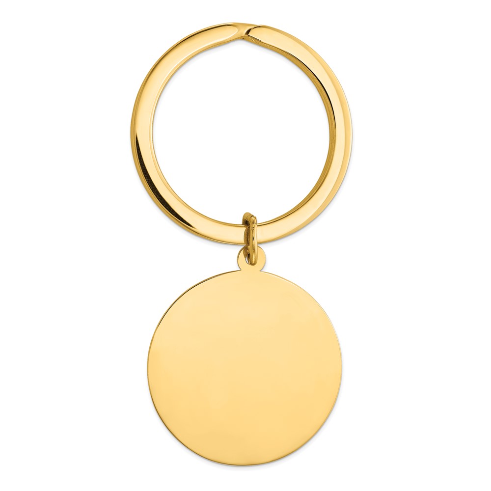 Picture of Finest Gold 14K Yellow Gold Round High Polished Disc Key Ring