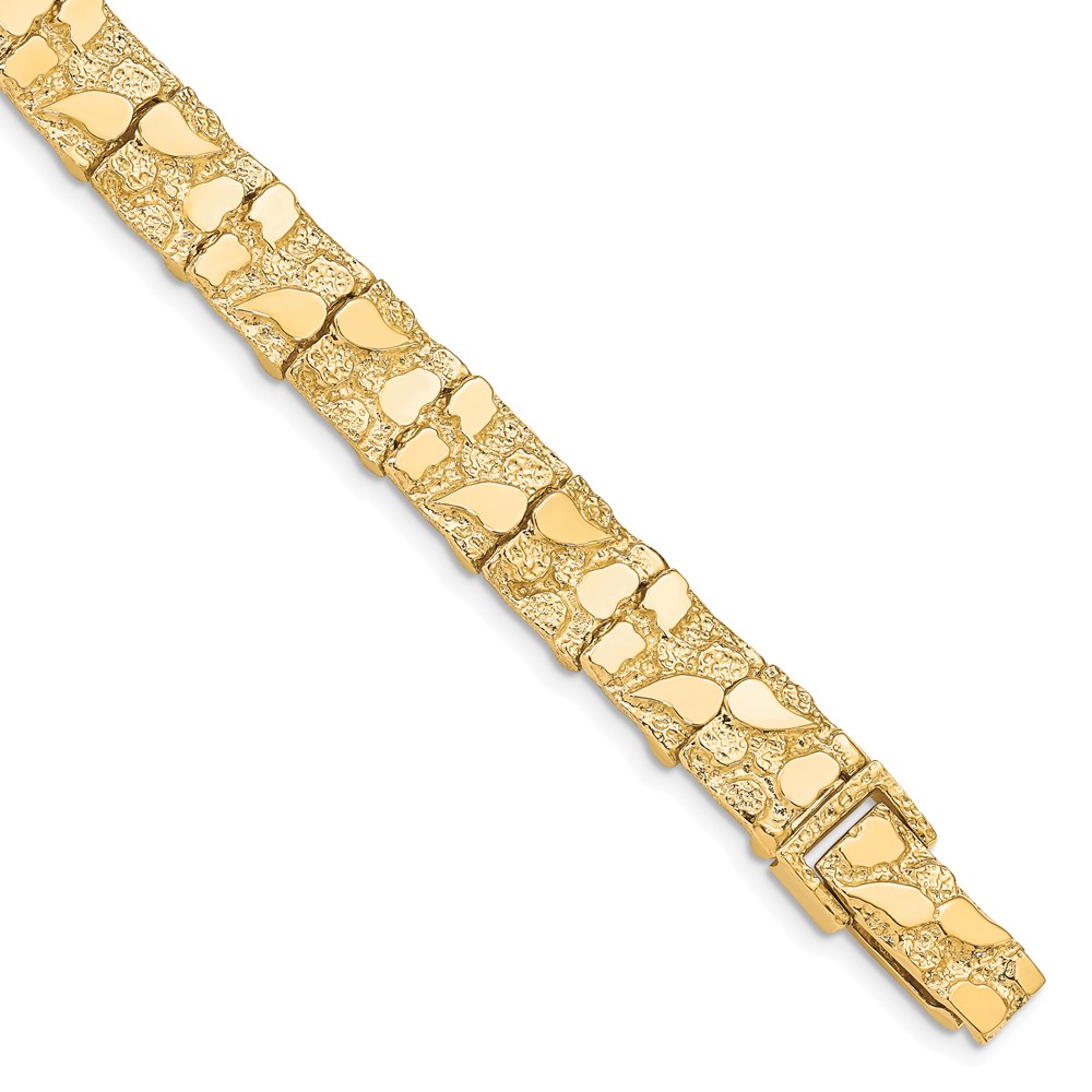 Picture of Finest Gold 10K Yellow Gold 10 mm Nugget 8 in. Bracelet