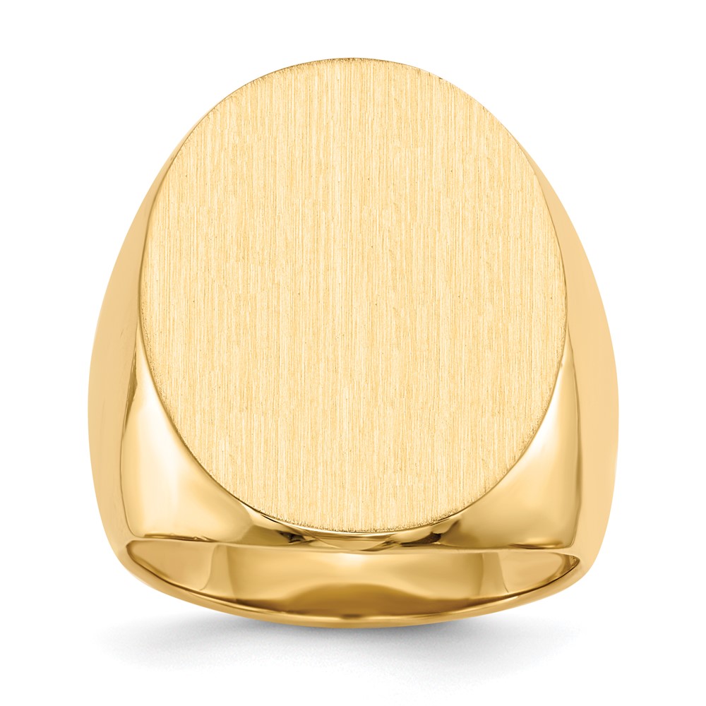 Picture of Quality Gold RS122 14K Yellow Gold 26.5 x 19 mm Open Back Mens Signet Ring - Size 10