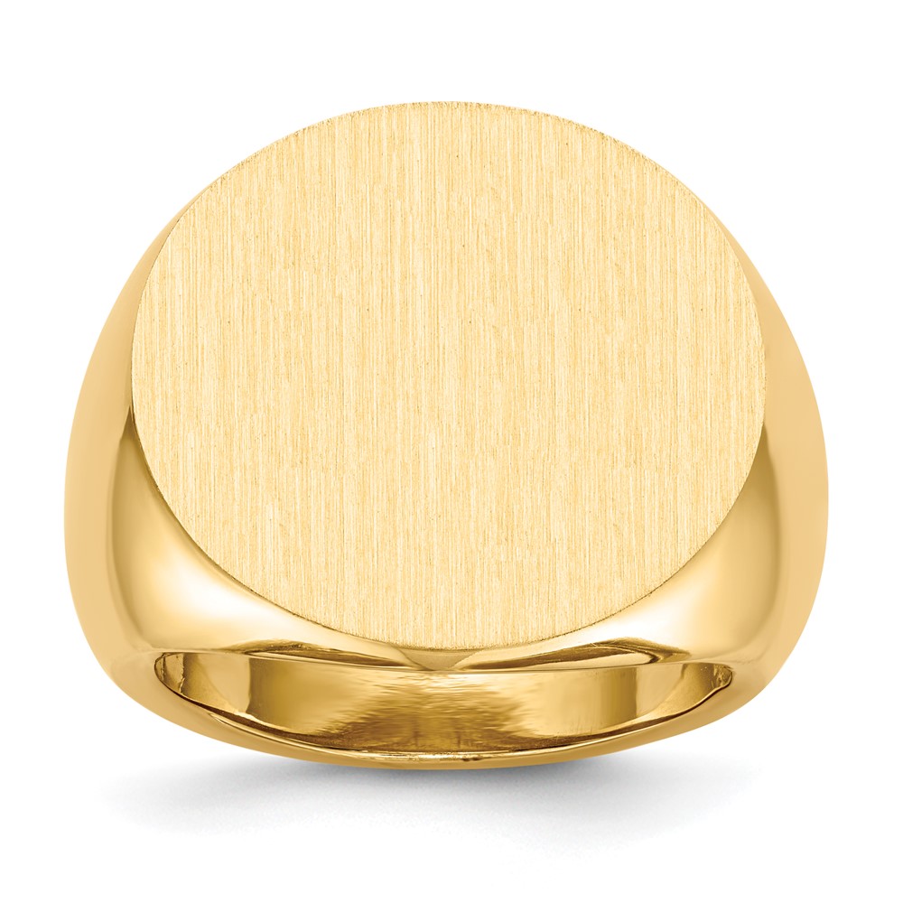 Picture of Finest Gold 14K 21.0 x 21.5 mm Open Back Mens Signet Ring&amp;#44; Size 10