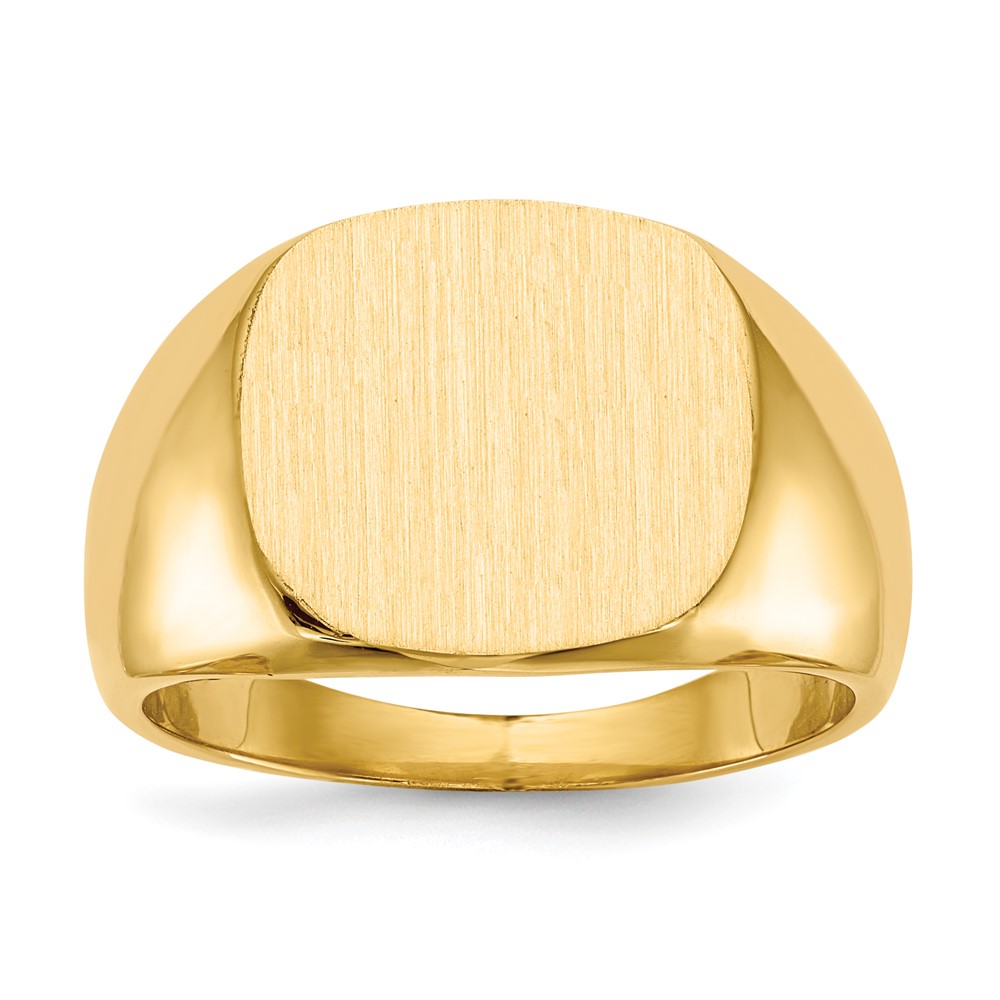 Picture of Finest Gold 14K 15.5 x 14.0 mm Closed Back Mens Signet Ring&amp;#44; Size 10