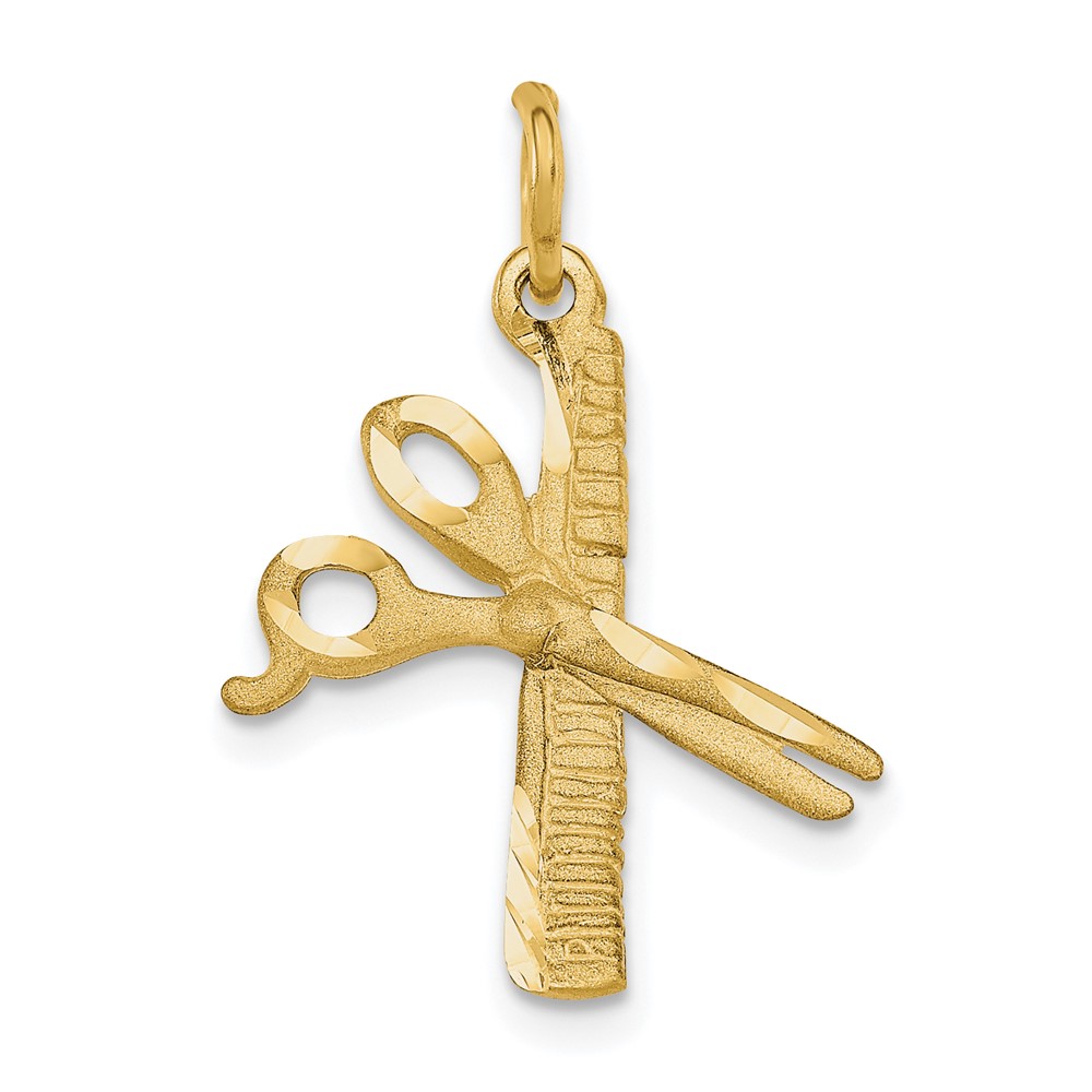 Picture of Finest Gold 10K Yellow Gold Comb &amp; Scissors Charm