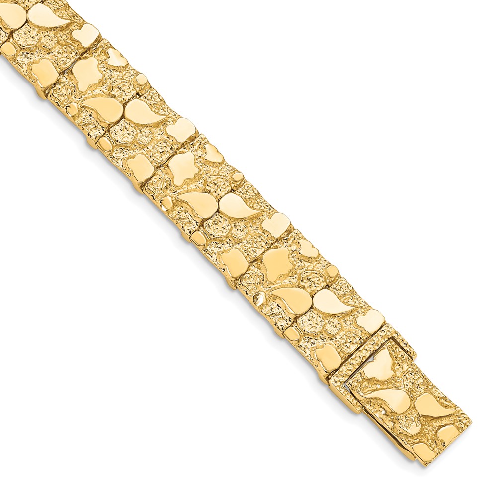 Picture of Finest Gold 10K 12.0 mm Nugget Bracelet
