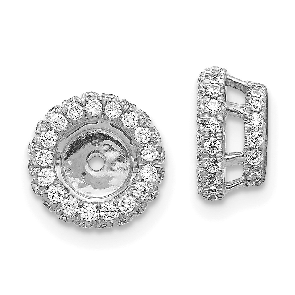 Picture of Finest Gold 14K White Gold 5-8ct Diamond Earring Jackets