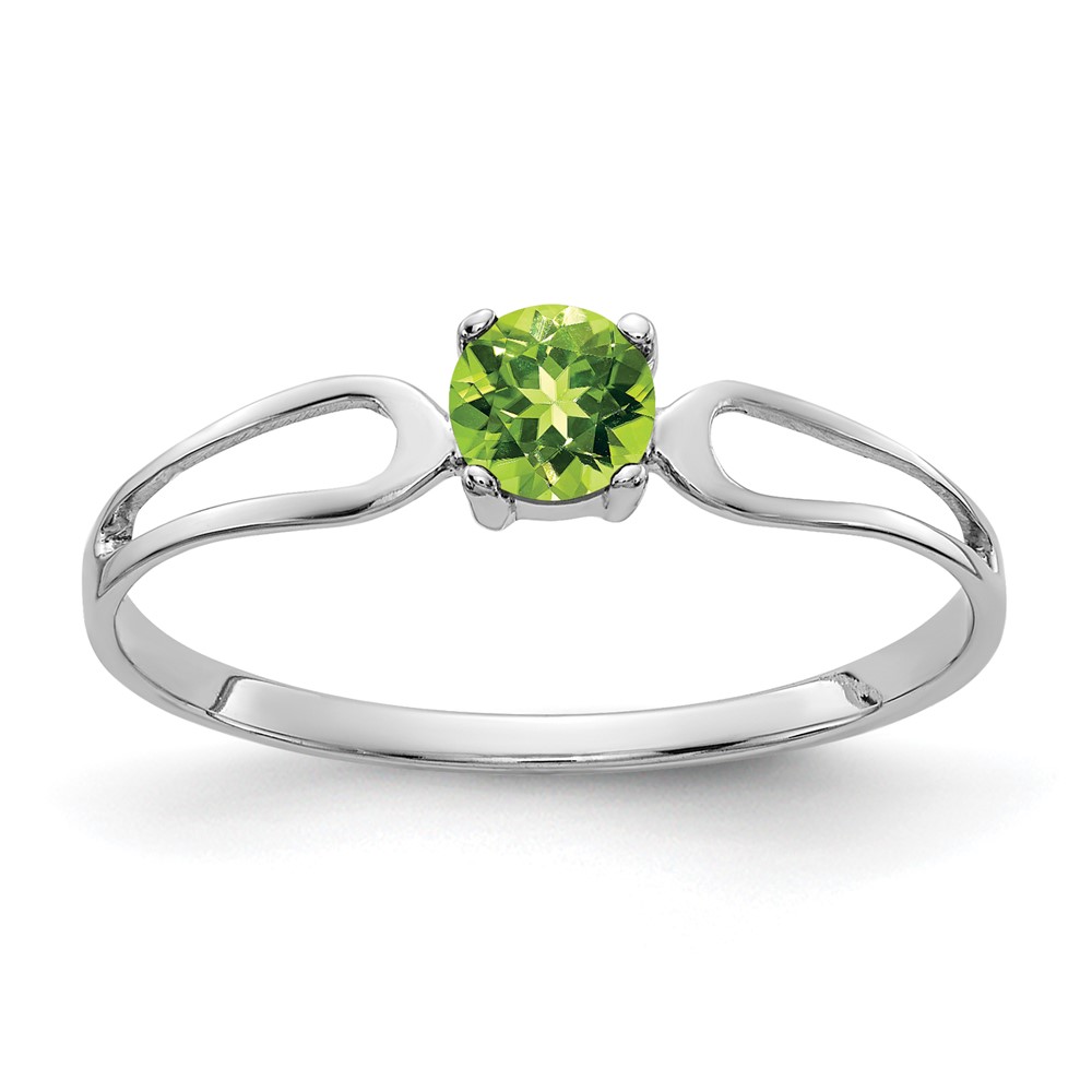 Picture of Finest Gold 14K White Gold 4 mm Peridot Ring - Size 6