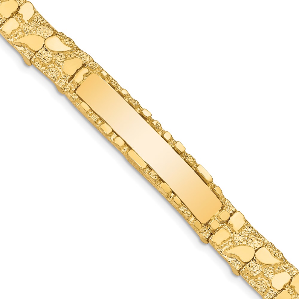 Picture of Finest Gold 14K Yellow Gold 10 mm Nugget ID 8 in. Bracelet