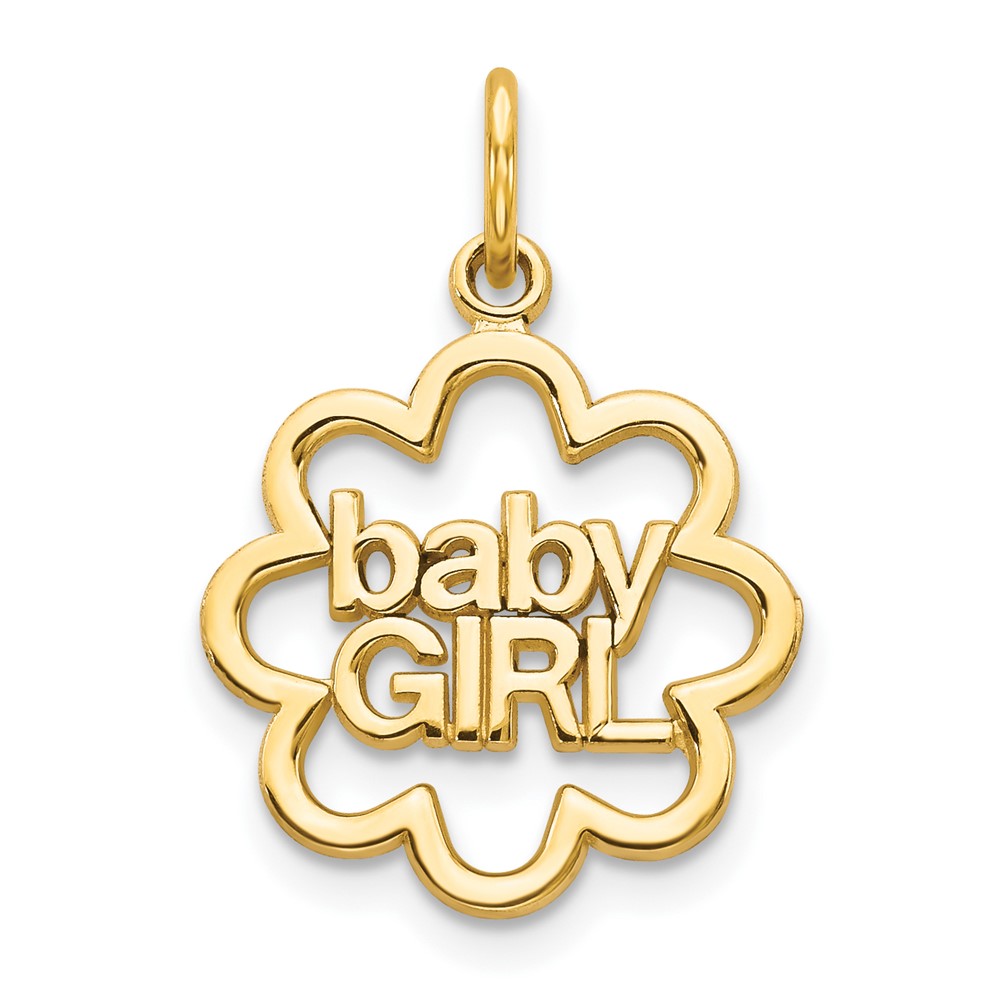 Picture of Finest Gold 10K BABY GIRL Charm&amp;#44; Yellow