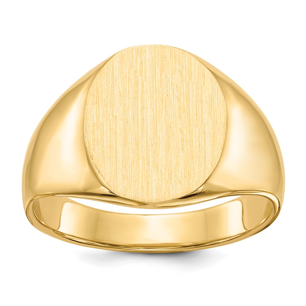 Picture of Finest Gold 14K 14.5 x 12.0 mm Closed Back Mens Signet Ring&amp;#44; Size 10