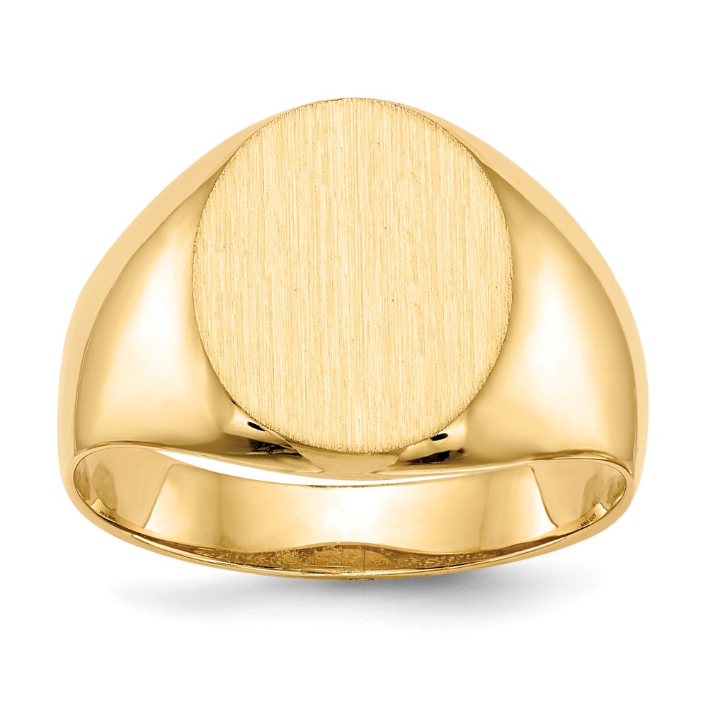Picture of Finest Gold 14K 14.5 x 12.0 mm Open Back Mens Signet Ring&#44; Size 10