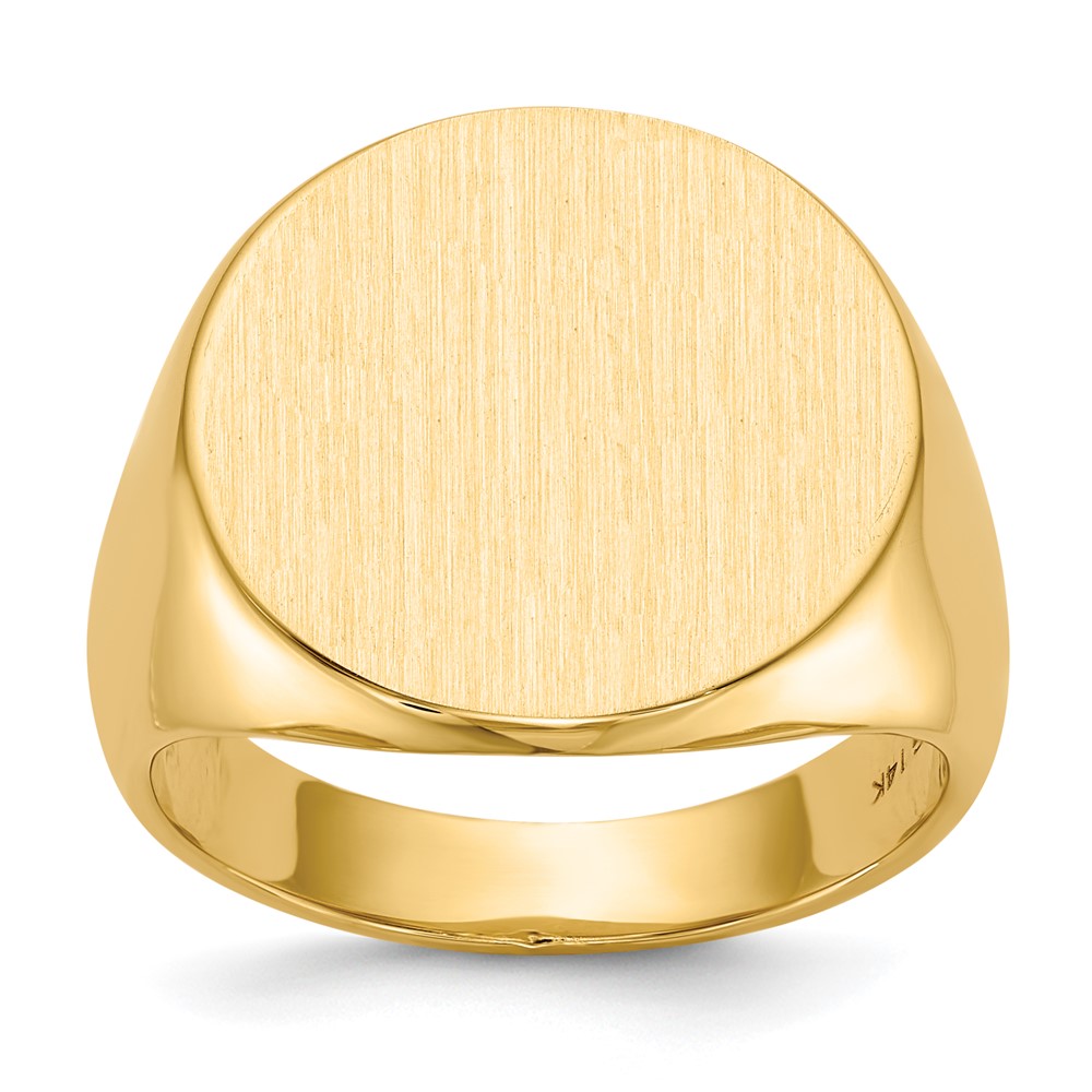 Picture of Finest Gold 14K 17.5 x 18.0 mm Closed Back Mens Signet Ring&amp;#44; Size 10