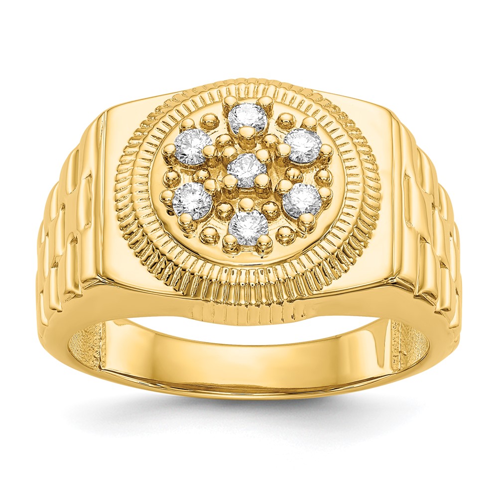 Mens Gentlemens Classics(tm) 14kt. Gold 1/4ctw. Diamond Circle Ring -  Fine Jewelry Collections, Y1517AA