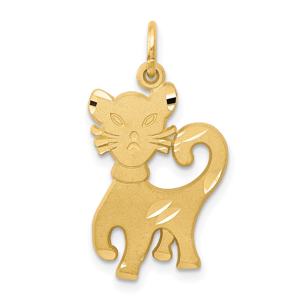 Picture of Finest Gold 10K Yellow Gold Cat Charm