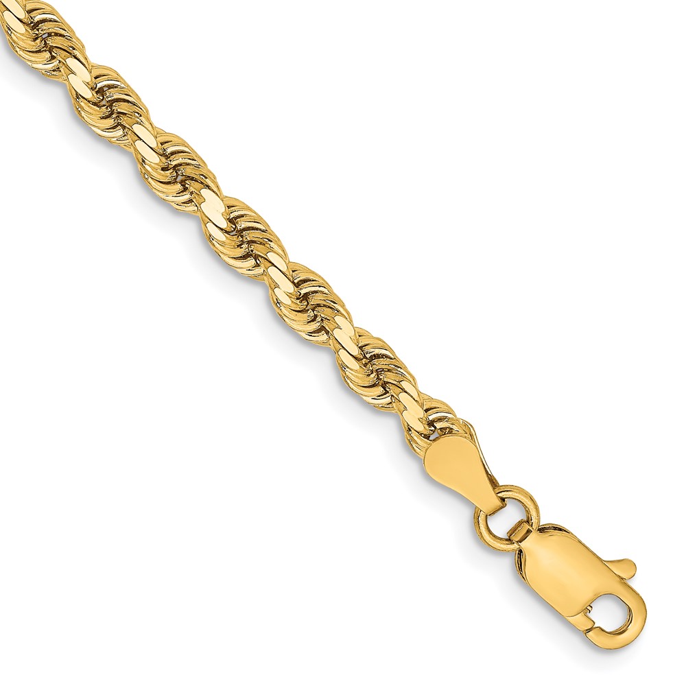 Picture of Finest Gold 14K 3.25 mm DC Rope Bracelet with Lobster Clasp Chain