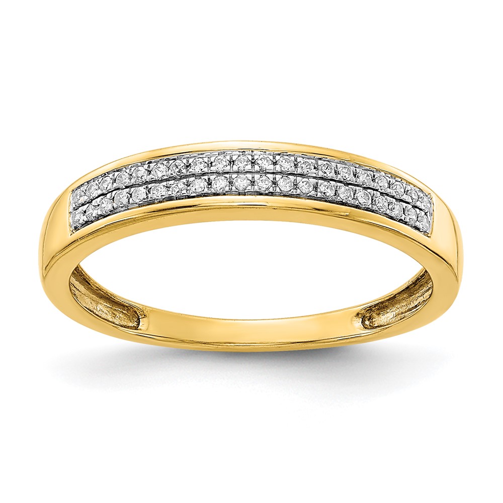 Picture of Finest Gold 14K 2-row Diamond Band&amp;#44; Size 7