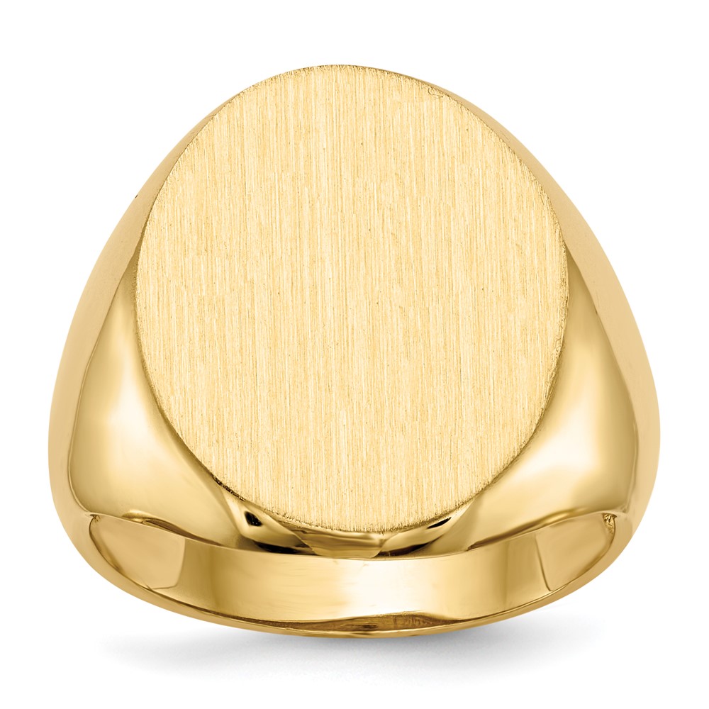 Picture of Finest Gold 14K 20.0 x 16.5 mm Open Back Mens Signet Ring&amp;#44; Size 9