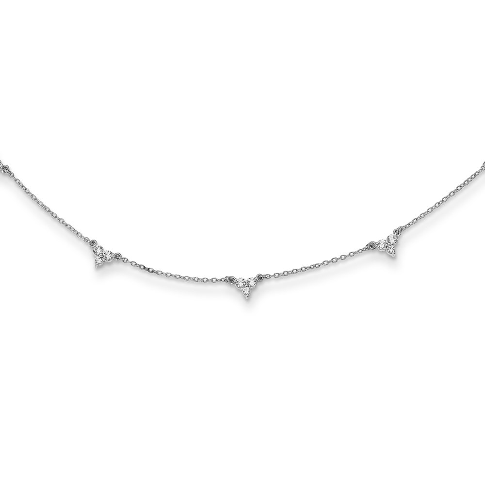 Picture of Finest Gold 14K White Gold Diamond Multi Station 18 in. Necklace